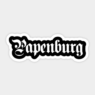 Papenburg written with gothic font Sticker